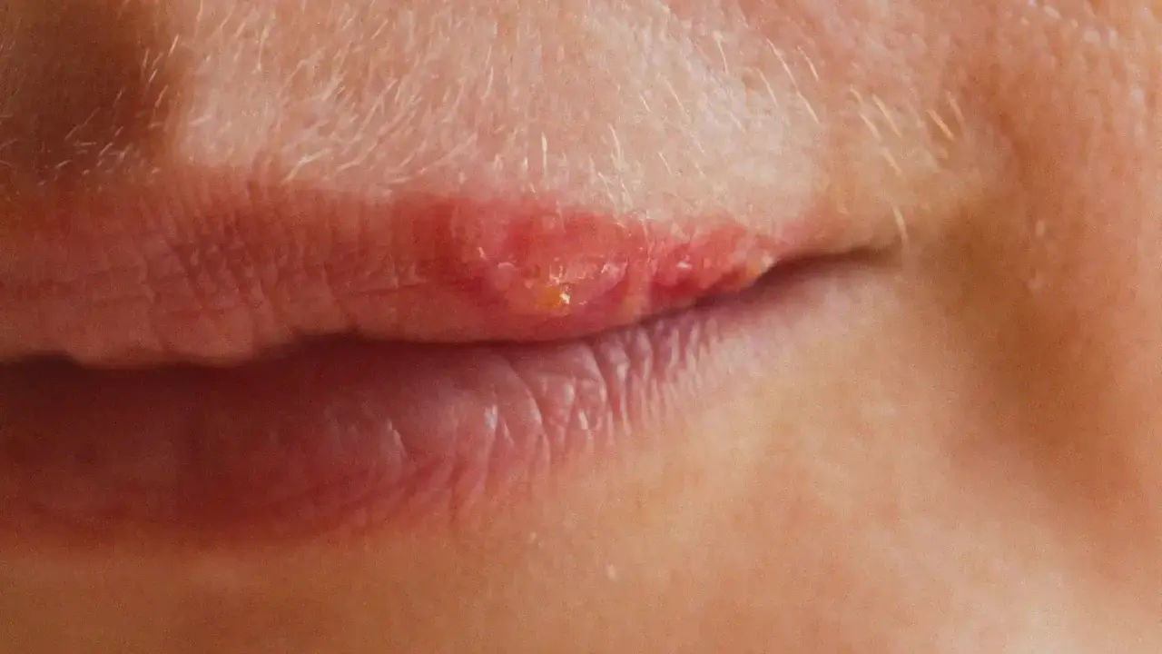 Lèvres rouges et irritées, signe d'un herpes labial que faire pour soulager ?