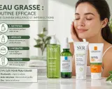 Routine efficace pour peau grasse : nettoyer, réguler avec niacinamide, hydrater, protéger. Acide salicylique et zinc sont clés.