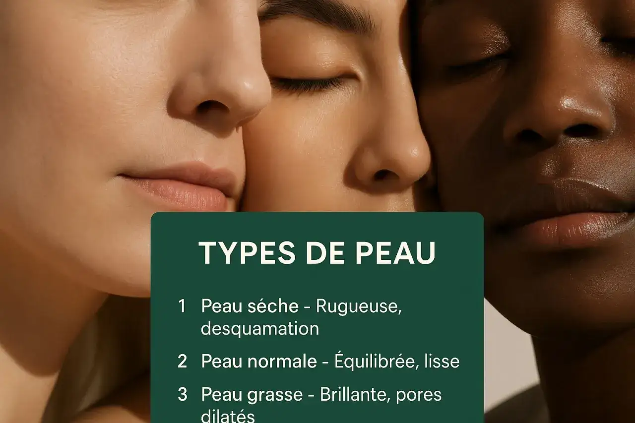 Trois visages aux teints variés. Une carte indique 