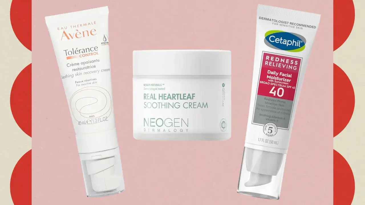 Crèmes apaisantes Avène, Neogen et Cetaphil. La mention 